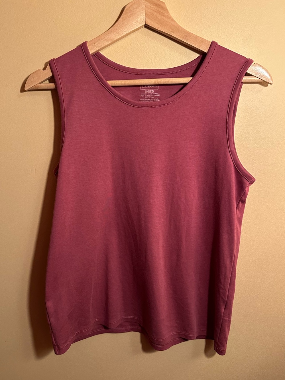 l.l. bean pink pima cotton tee